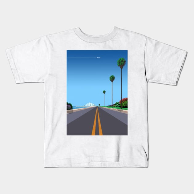 Florida, USA - City Pop art Kids T-Shirt by Synthwave1950